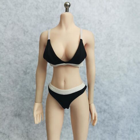 حمالة صدر بيكيني للسيدات مقاس 1/6 من SSbeauty M + ملابس داخلية لملابس الدمى النسائية مقاس 12 بوصة (أسود) in Kuwait