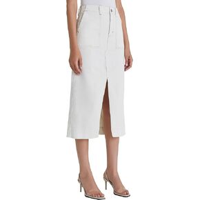 AG Adriano Goldschmied Women's Lana Woven Workwear Midi Length Skirt in Saudi Arabia