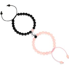 Magnetic Couple Bracelets King&Queen Crown Couple Bracelets His and Her Friendship 8mm Beads Bracelet in Saudi Arabia