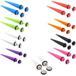 مجموعة أقراط سيني مكونة من 9 أزواج من الأكريليك الوهمي المزيف على شكل نفق الغشاش مجوهرات ثقب الجسم للرجال والنساء in Kuwait