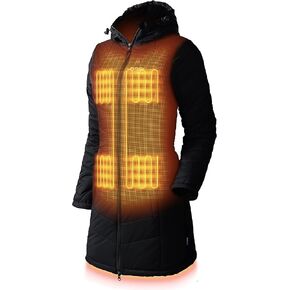 Victoria Women’s Long Puffer Heated Jacket - 9 hours of Heat | With Battery and Charger | Machine Washable
