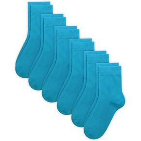 Combed Cotton Kids Crew Socks School Dress Quarter Uniform Stretchy Socks for Boys Girls in Kuwait