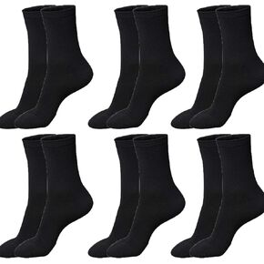 6/12 زوجًا من الجوارب النسائية السوداء مقاس 7-9 جوارب نسائية سوداء خفيفة الوزن من القطن الناعم ورقيقة وغير رسمية للأعمال in Kuwait