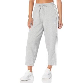adidas Women's Essentials 3-Stripes Open Hem Fleece Pants in Kuwait