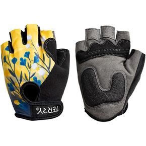 Terry T-Gloves LTD, Women's Padded Cycling Gloves, Half Finger Road MTB Bike Glove, Comfort Shock Absorbing 3MM Padding
