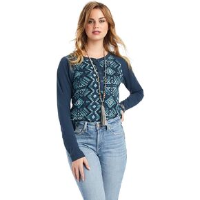 ARIAT Women's Real Printed Henley Shirt in Saudi Arabia