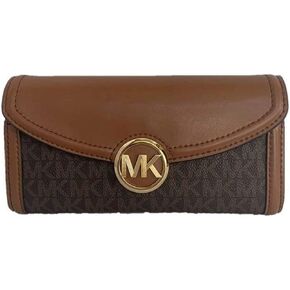 Michael Kors Fulton Large Flap Continental Wallet (2019) - Brown in Saudi Arabia