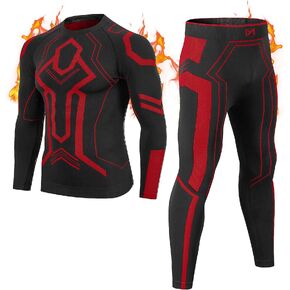 مجموعة ملابس داخلية حرارية للرجال من MEETYOO، طبقة أساسية شتوية طويلة من أعلى وأسفل بدلة ضغط للطقس البارد للتزلج in Kuwait