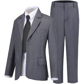 SaiLiiny Boys Formal Suit Set Complete Outfit Slim Fit Tuxedo for Boy