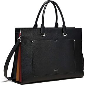 CLUCI Leather Briefcase for Women Laptop 15.6 Inch Professional Business Work Ladies Computer Handbag Shoulder Bag