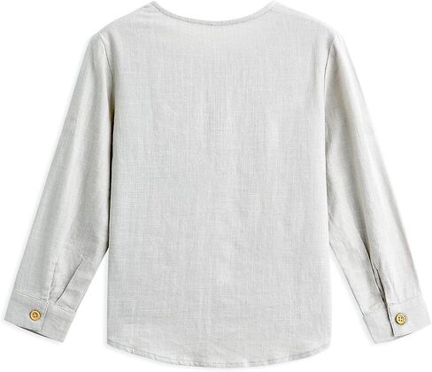 Curipeer Baby Boys Cotton Linen Shirt,Long Sleeve | Comfortable and Breathable,Daily and Holiday Casual Wear,for Baby and Little Boys in Saudi Arabia