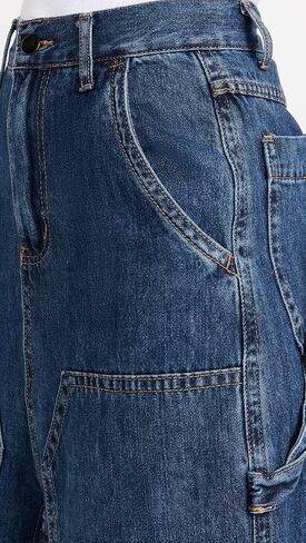 MOON RIVER Women's Front Slit Denim Midi Skirt in Saudi Arabia