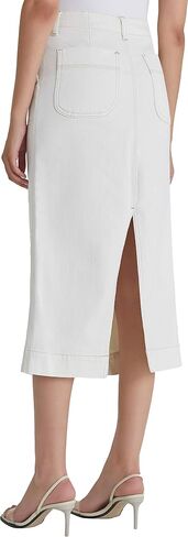 AG Adriano Goldschmied Women's Lana Woven Workwear Midi Length Skirt in Saudi Arabia