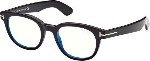 Eyeglasses Tom Ford FT 5807 -B 001 Shiny Black,"t" Logo/Blue Block Lenses in Saudi Arabia