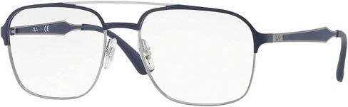Ray-Ban RX6404-2947 EYEGLASSES GUNMETAL/BLUE w/Clear Demo Lens 56MM in Saudi Arabia