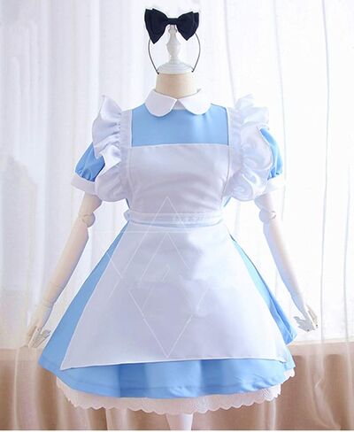 Deetto Alice in Wonderland Cosplay Anime Maid Costumes Lolita Women Girls Dress in Saudi Arabia