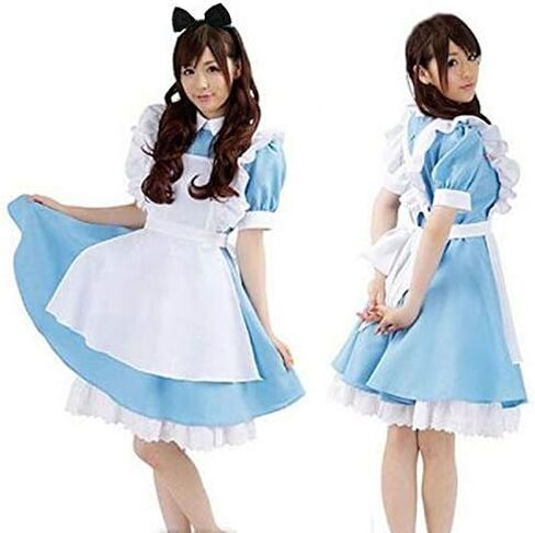 Deetto Alice in Wonderland Cosplay Anime Maid Costumes Lolita Women Girls Dress in Saudi Arabia