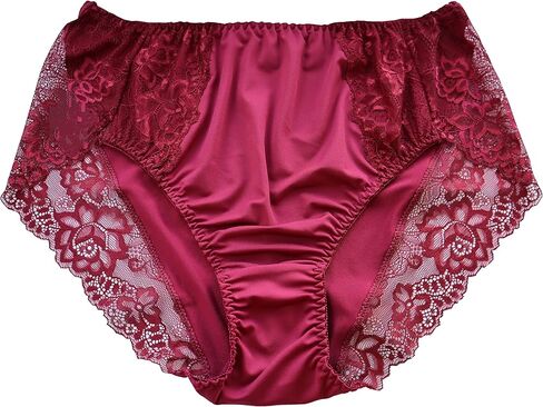 Lasricas Women's Plus Size Briefs Hi Cut Full Brief Panty Lace Trimmed Milk Protein Fiber Underwear in Saudi Arabia
