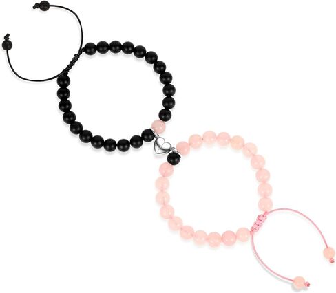 Magnetic Couple Bracelets King&Queen Crown Couple Bracelets His and Her Friendship 8mm Beads Bracelet in Saudi Arabia