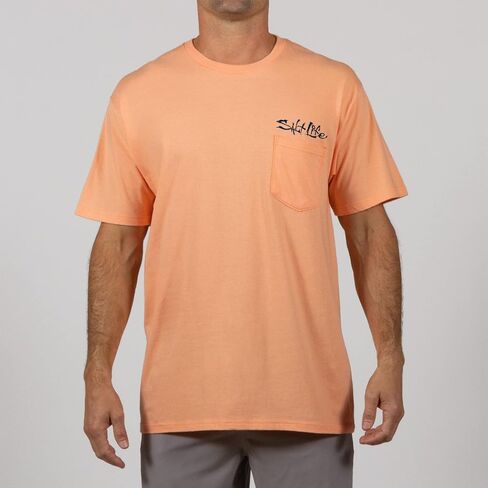 Salt Life Men's Blue Brew Crab Short Sleeve Classic Fit Shirt in Saudi Arabia