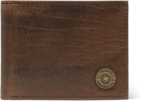 جلد WEBER'S PREMIER - سلسلة Dynasty - محفظة رجالية مطوية - جلد محبب بالكامل بتقنية RFID in Kuwait