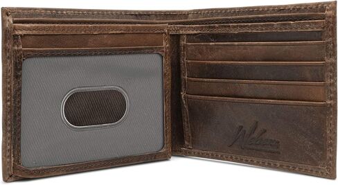 جلد WEBER'S PREMIER - سلسلة Dynasty - محفظة رجالية مطوية - جلد محبب بالكامل بتقنية RFID in Kuwait