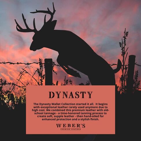 جلد WEBER'S PREMIER - سلسلة Dynasty - محفظة رجالية مطوية - جلد محبب بالكامل بتقنية RFID in Kuwait