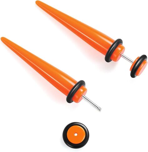 SENNI 9 pair Acrylic Fake Illusion Tunnel Cheater Stud Earrings Set Body Piercing Jewelry For men Women in Kuwait