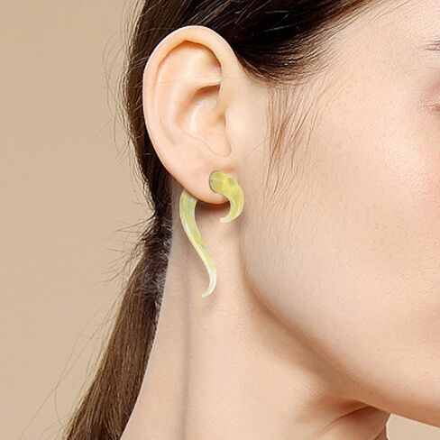Longbeauty 2pcs Glass Ear Tapers Plugs Handmade Hanger Ear Gauges Spiral Snail Ear Stretchers Piercing Jewelry 8g-00g in Kuwait