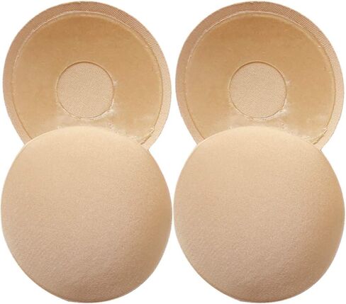 DANCEYOU أغطية الحلمات للراقصة قابلة لإعادة الاستخدام ذاتية اللصق قابلة للتنفس حمالة صدر مستديرة من السيليكون بدون حلمات فطائر اللحم in Kuwait