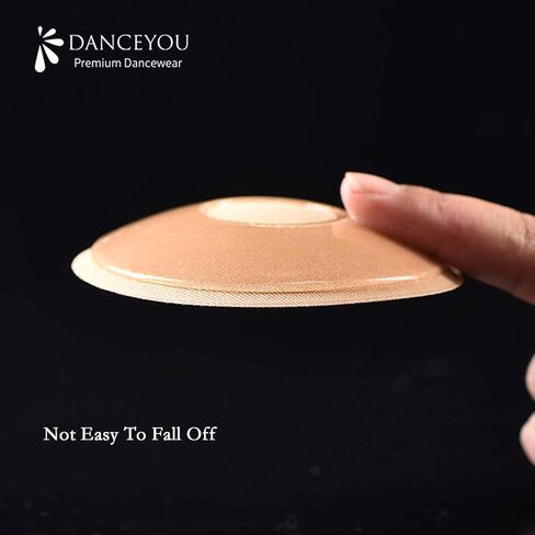 DANCEYOU أغطية الحلمات للراقصة قابلة لإعادة الاستخدام ذاتية اللصق قابلة للتنفس حمالة صدر مستديرة من السيليكون بدون حلمات فطائر اللحم in Kuwait
