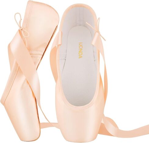 IJONDA Pointe Shoes for Women, Professional Performance Grade Ballet Shoes, Girls Flats Dance Slippers in Kuwait