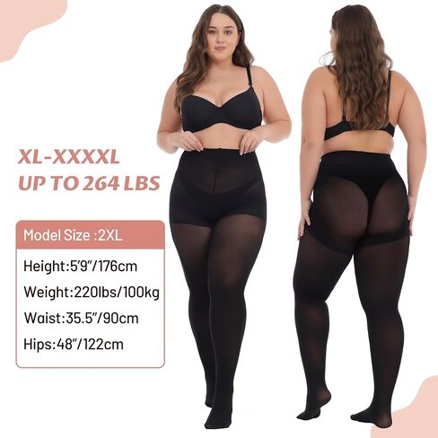 MANZI Plus Size Opaque Control Top Tights for Women 70 Denier Run Resistant High Waist Pantyhose in Saudi Arabia