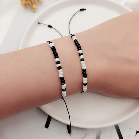 BMMYE 2pcs Morse Code Bracelets Couple Bracelets Handmade Boyfriend Girlfriend Jewelry Pulseras para Parejas in Saudi Arabia