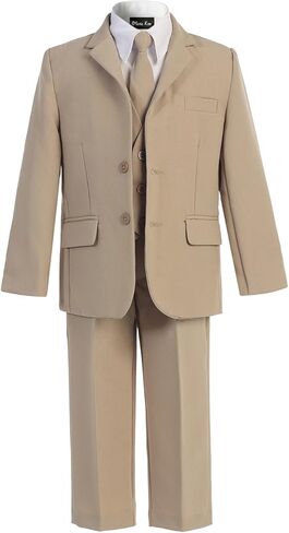 OLIVIA KOO Boys Solid 5-Piece Formal Suit Set with Matching Neck Tie… in Saudi Arabia