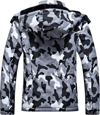 DLGJPA Women's Mountain Waterproof Ski Jacket Hooded Windbreakers Windproof Raincoat Winter Warm Snow Coat in Kuwait