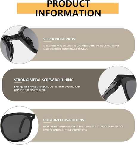 نظارات شمسية مستقطبة قابلة للطي من WMAO للبنات والأولاد 100% حماية من الأشعة فوق البنفسجية بإطار TR90 لطيف AM036 in Kuwait