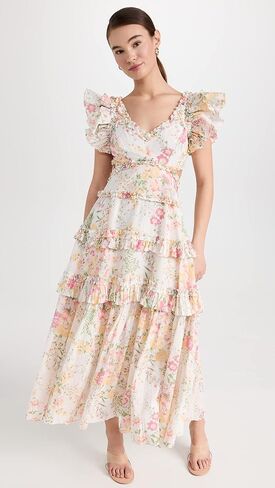 Needle & Thread Women's Sunrise Bloom Backless Ankle Gown in Kuwait