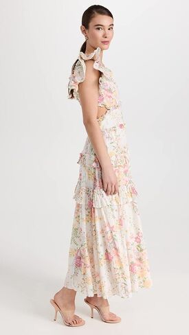 Needle & Thread Women's Sunrise Bloom Backless Ankle Gown in Kuwait