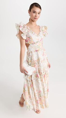 Needle & Thread Women's Sunrise Bloom Backless Ankle Gown in Kuwait