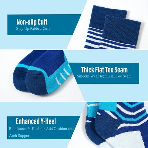 Lollisy Boys Ski Socks Kids Winter Warm Socks for Boys Girls Thick Thermal Skating Snowboarding Snow Socks 3 Pack in Kuwait