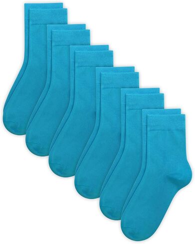 Combed Cotton Kids Crew Socks School Dress Quarter Uniform Stretchy Socks for Boys Girls in Kuwait