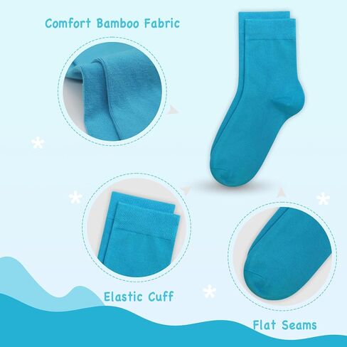 Combed Cotton Kids Crew Socks School Dress Quarter Uniform Stretchy Socks for Boys Girls in Kuwait