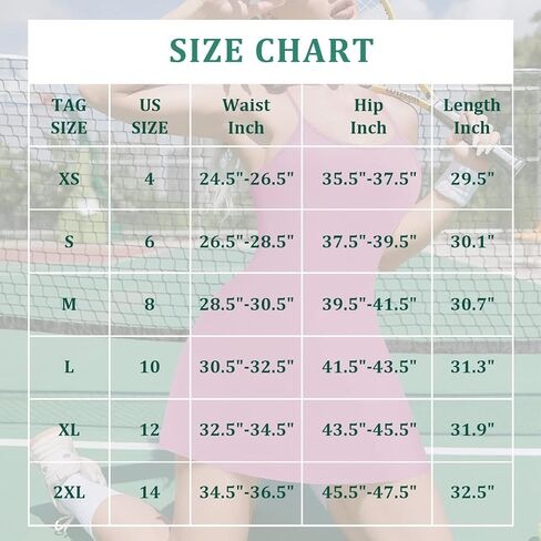 فستان تنس نسائي مع شورت وحمالة صدر للتمرين وفساتين جولف رياضية in Kuwait