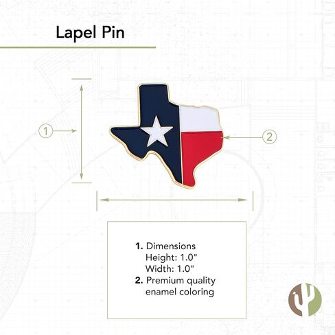 Texas TX State Lapel Pin Enamel Made of Metal Souvenir Hat Men Women Patriotic Texan (Flag Inside Border Pin) in Saudi Arabia