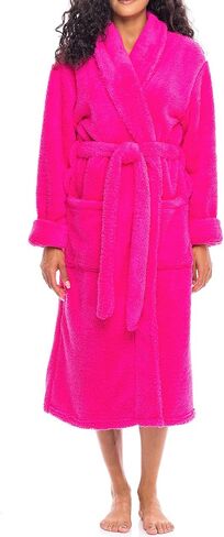 Alexander Del Rossa Women's Fuzzy Plush Fleece Winter Robe, Warm Soft Fuzzy Bathrobe for Her in Saudi Arabia