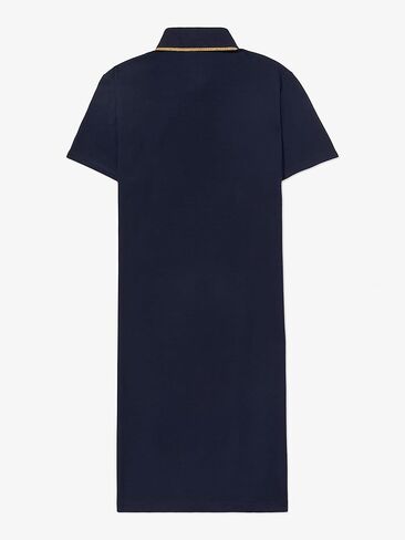 Tommy Hilfiger Women's Adaptive Gold Appliqué Signature Polo Dress with Magnetic Closure in Saudi Arabia