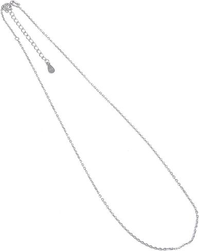 قلادة من الفضة الاسترليني 925 1 مم سلسلة كابل مشبك الربيع قابل للتعديل 15 بوصة - 18 بوصة in Kuwait