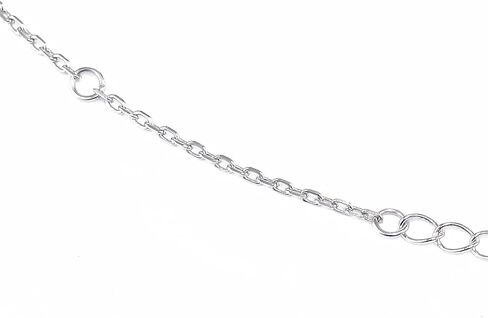 قلادة من الفضة الاسترليني 925 1 مم سلسلة كابل مشبك الربيع قابل للتعديل 15 بوصة - 18 بوصة in Kuwait