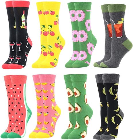 جوارب نسائية من BISOUSOX، جوارب ملونة لطيفة ومبتكرة، جوارب طاقم غير تقليدية ومضحكة للأم والصديقة in Kuwait